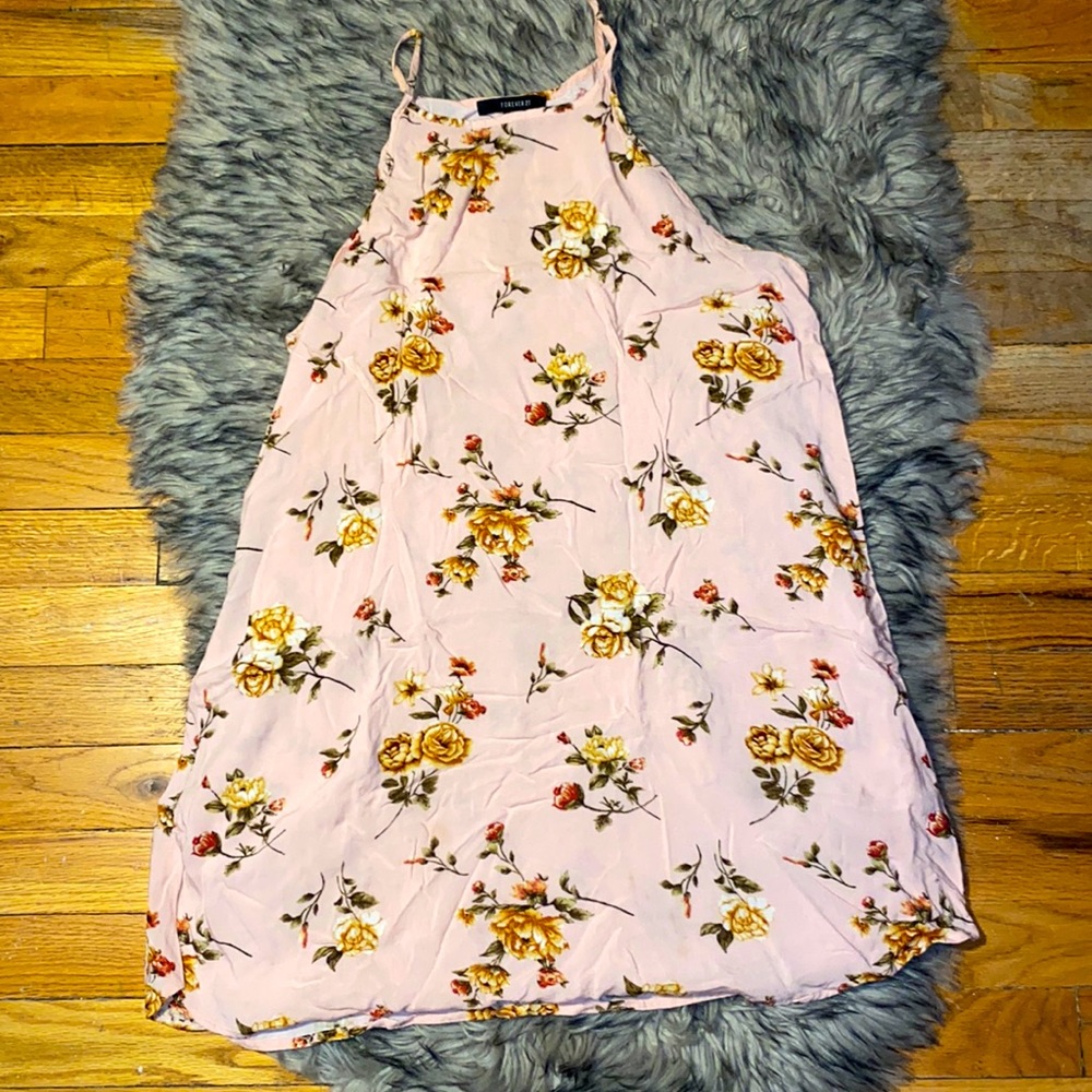 Pink floral dress